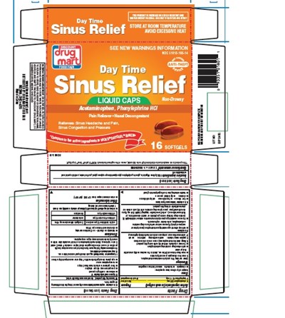 Carton Label - Day Time Sinus Relief 16ct